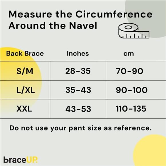 BraceUP Back Brace for Men and Women Lower Back - Breathable Waist Lumbar - Picture 6 of 7